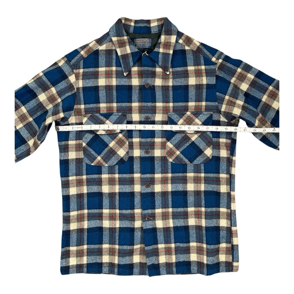 Pendleton Button Down Shirt, Blue, Size Medium - image 4